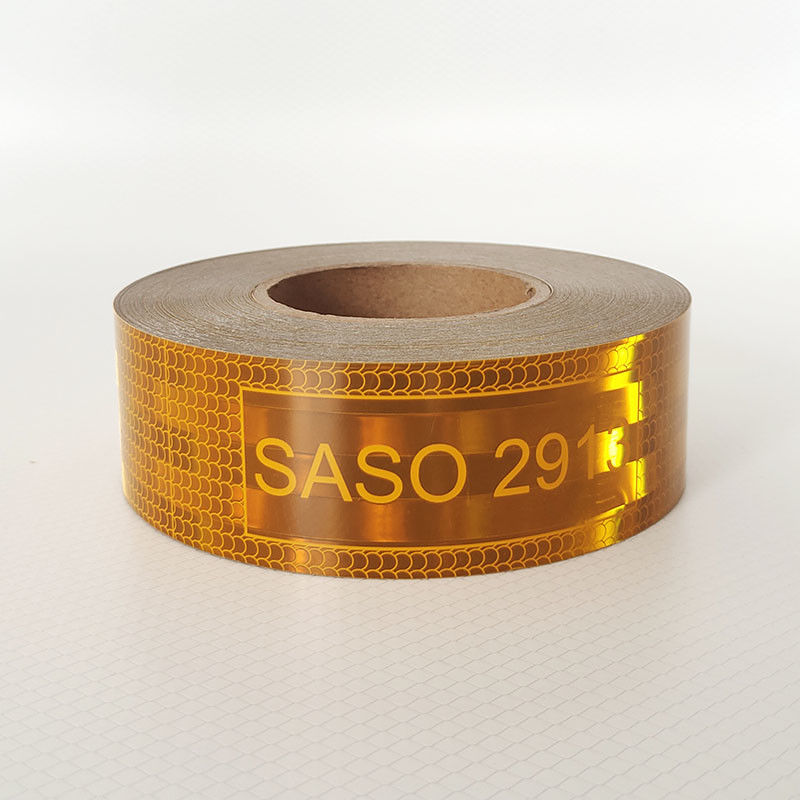 5cm 7.5cm 10cm 黄色の金属化アクリルテープ SASO 2913 明るい反射テープ