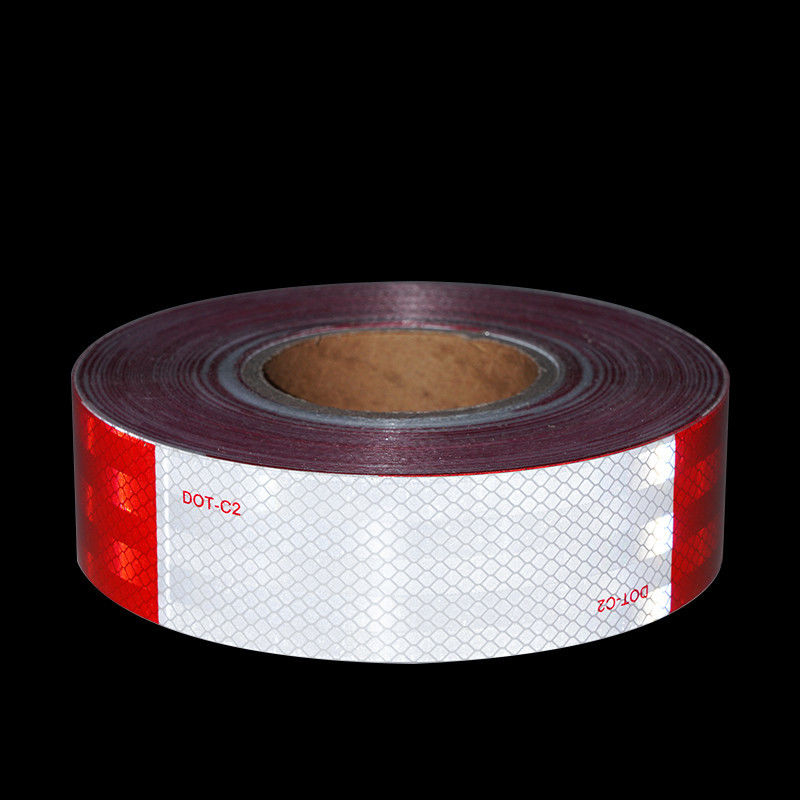 DOT-C2 防水反射安全テープ 赤と白 露出性 トレーラー用の接着剤 交通標識製品
