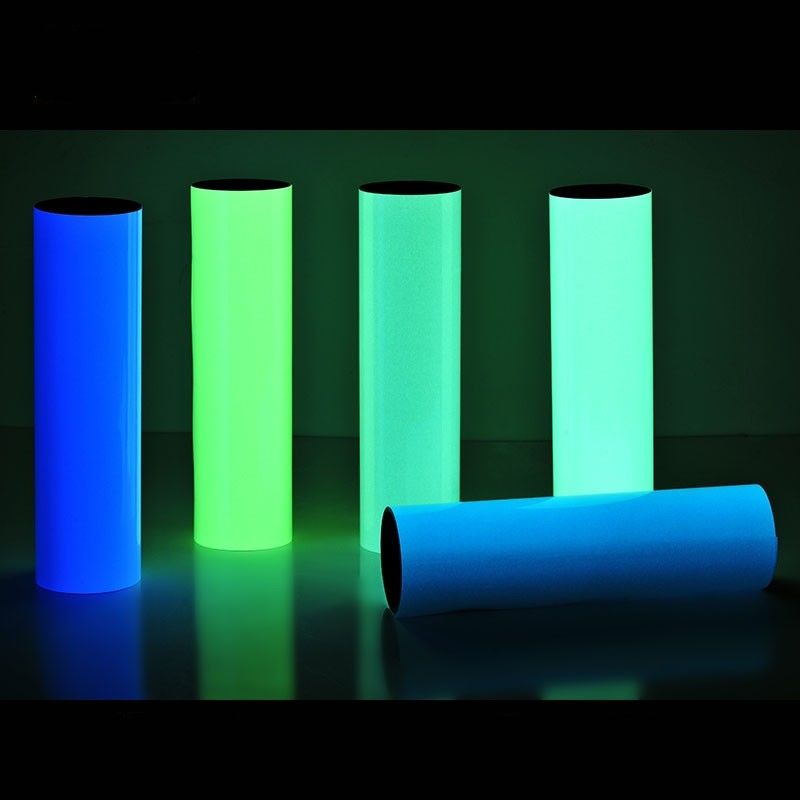 PVC 夜光 暗闇 発光 ヴィニール 自己粘着 安全 警告 印鑑 輝く 夜光