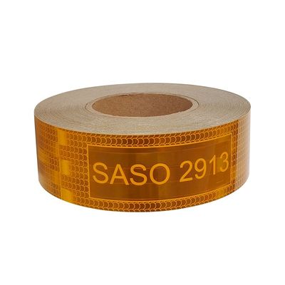 よい価格 LU Saso 2913 粘着性反射性ステッカー 安全警告 透明性テープ 5cmx25m 7.5cm 10cm 黄色金属化反射性テープ トラック用安全警告テープ オンライン