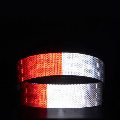 よい価格 10 年間の使用寿命 自動車用マイクロプリズマ反射技術付きの赤と白の明晰テープ オンライン