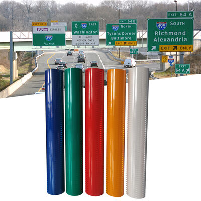 よい価格 ASTM D4956 タイプ IV HIP 高輝度プリズム反射シート 寿命10年 オンライン